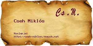 Cseh Miklós névjegykártya