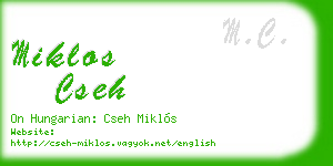miklos cseh business card